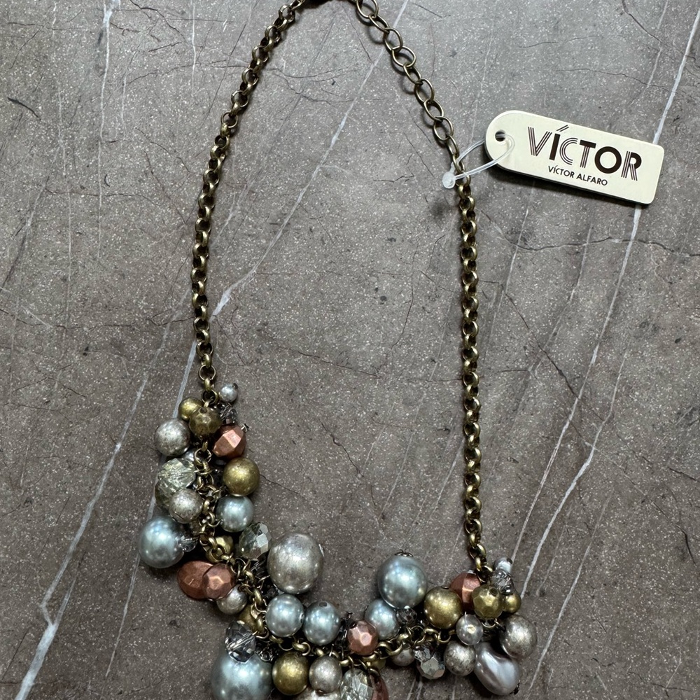 Gold and Silver Statement Necklace